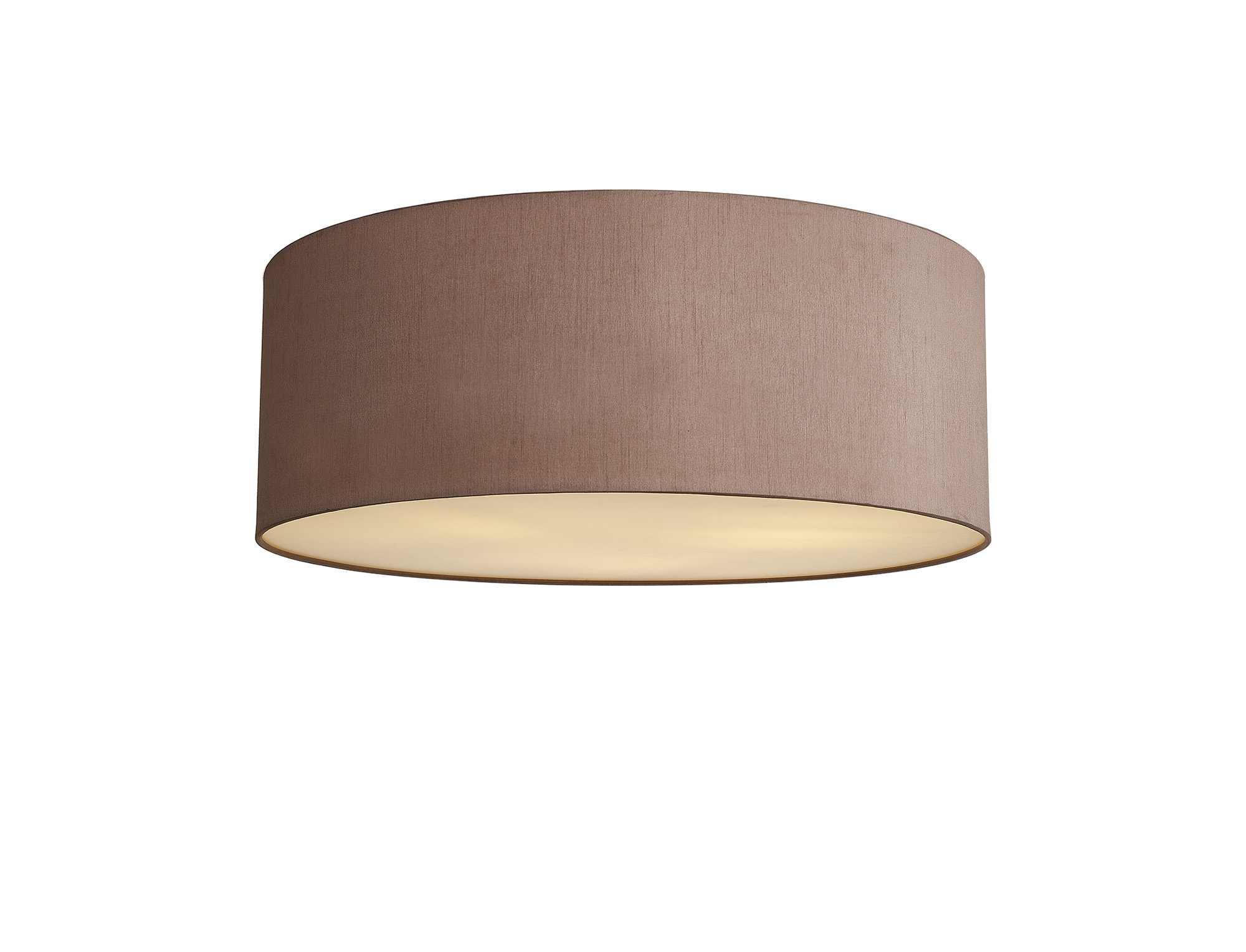 DK0620  Baymont 60cm Flush 3 Light Taupe/Halo Gold; Frosted Diffuser